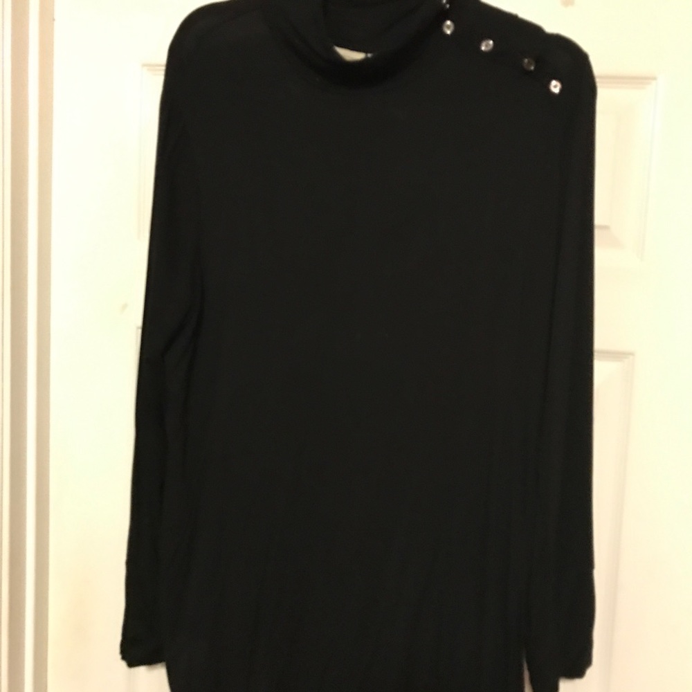 Chicos black size 3 tunic with mock turtleneck